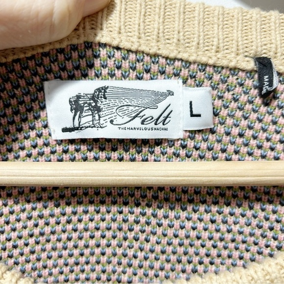 Felt For Every Living Thing Web Knit Sweater Size Large Butterfly Cardigan - Picture 5 of 16